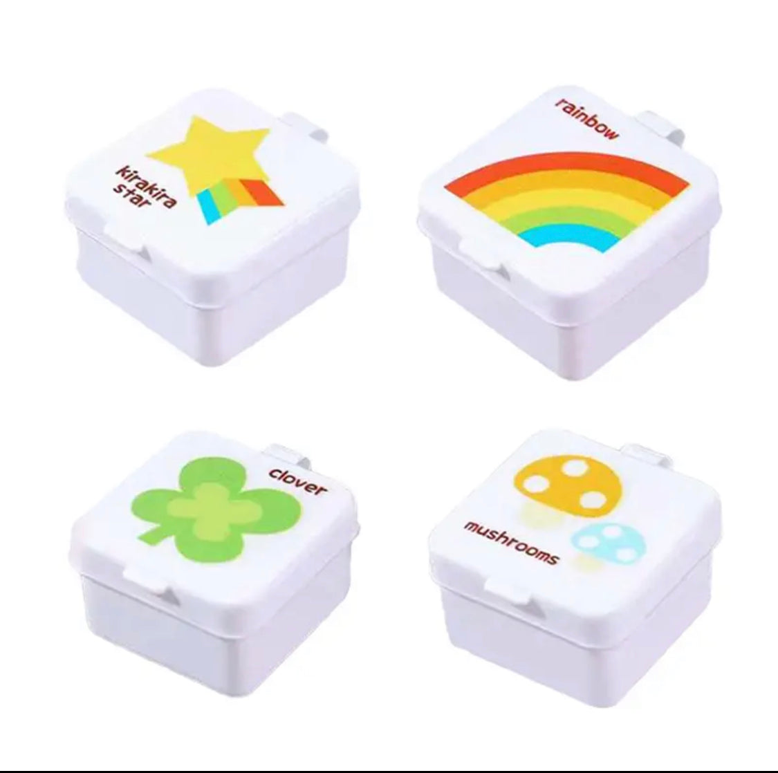 Pack of 4 Portable Small Salad Bento Box, Mini Sauce Ketchup Box, Plastic Seasoning Sauce Box Pack of 4 Portable Small Salad Bento Box, Mini Sauce Ketchup Box, Plastic Seasoning Sauce Box